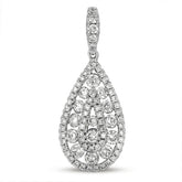 14 KT Rounds Shape White Gold Diamond Pendant
